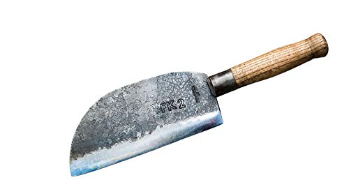 Schmiedeglut | FireKitchen-Messer I Rustikales Kochmesser | FK2 I Grillmesser | Outdoormesser | rustikales Fleischmesser I BBQ Messer I Hackmesser I Campingmesser I Zufriedenheitsgarantie von Schmiedeglut