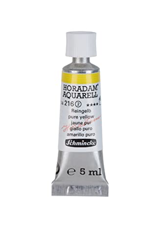 Schmincke – HORADAM® AQUARELL - feinste Künstler-Aquarellfarben, Reingelb - 5 ml von Schmincke