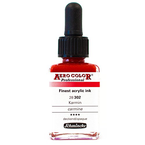 Airbrush Farbe Rot Karmin deckend 28 302 28ml Schmincke Aero Color Professional von Schmincke