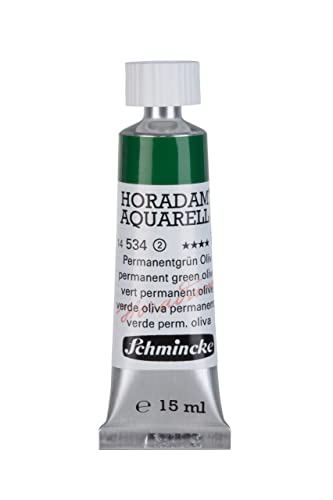 Schmincke – HORADAM® AQUARELL - feinste Künstler-Aquarellfarben, Permanentgrün Oliv - 15 ml von Schmincke