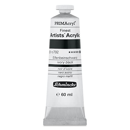 Schmincke – PRIMAcryl® - feinste Künstler-Acrylfarben, Elfenbeinschwarz - 60 ml von Schmincke