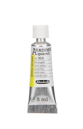 Schmincke – AKADEMIE® Aquarell, feine Künstler-Aquarellfarben, 16950001 Neongelb, fluoreszierende Neonfarben von Schmincke