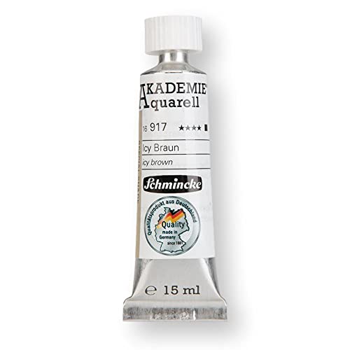 Schmincke – AKADEMIE® Aquarell Tubenfarbe, pastellige Icy Colours Sonderfarben, 15 ml Tube, 16 917 006 Icy Braun, feine Künstler-Aquarellfarben von Schmincke