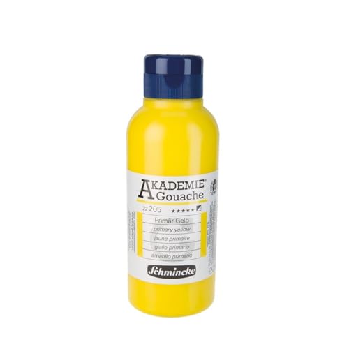 Schmincke – AKADEMIE® Gouache - feine Künstler-Gouache, Primär Gelb - 250 ml von Schmincke
