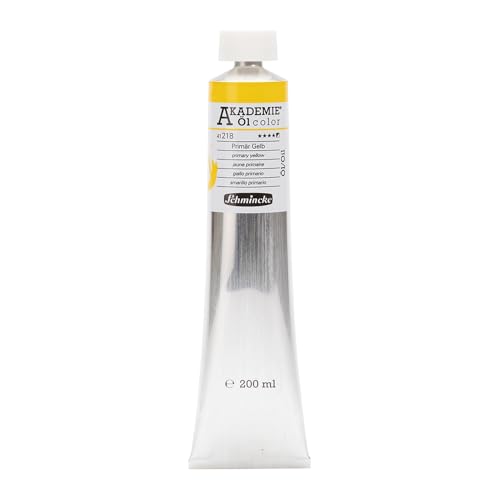 Schmincke – AKADEMIE® Öl color, feine Künstler-Ölfarben, Primär Gelb, 41 218 015, 200 ml Tube, höchst lichtecht, Ölmalerei von Schmincke