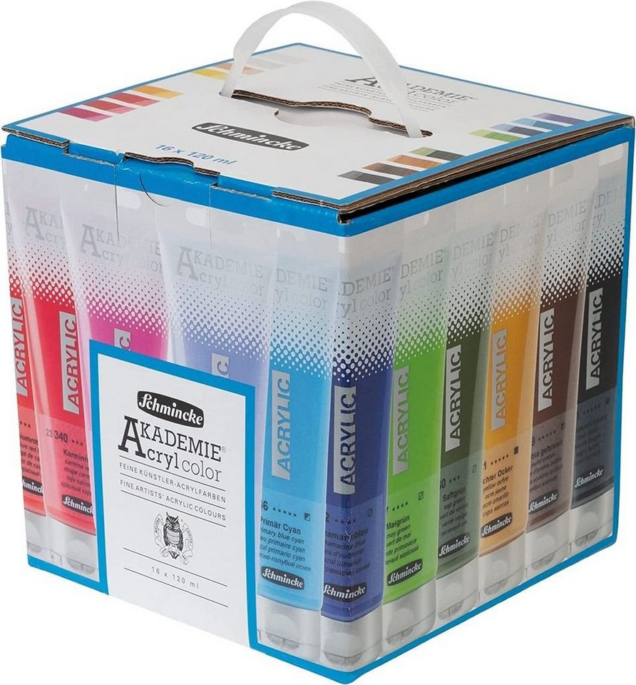 Schmincke Acrylfarbe AKADEMIE Acryl, Value Pack 16 x 120 ml-Tuben, Kartonset von Schmincke