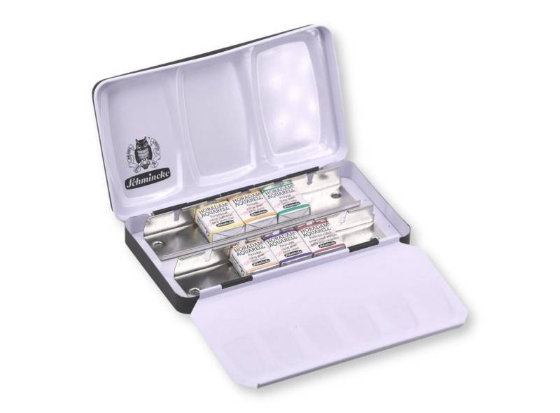 Schmincke Aquarellfarbe HORADAM® Farbkasten mit 6 limitierten Perlfarben, 1/2 Näpfchen von Schmincke