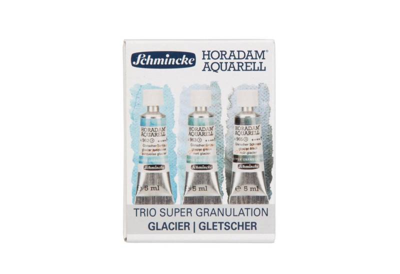 Schmincke Aquarellfarbe Horadam Glacier (Gletscherfarbtöne mit Granuliereffekt) - 3 x 5ml Supergranulation 74 616 097 von Schmincke