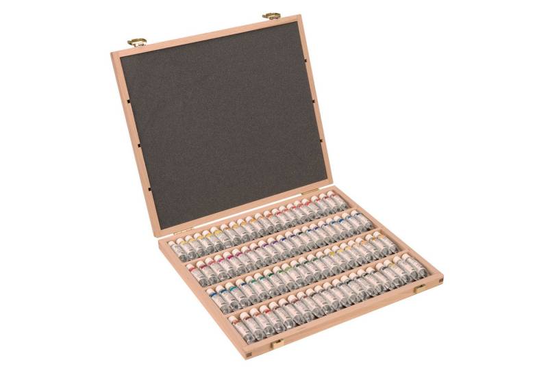 Schmincke Aquarellfarbe HORADAM AQUARELL Buche Holzkasten mit 80 x 5ml - 74 655 097 von Schmincke