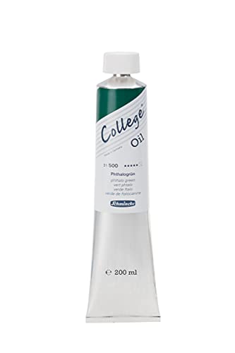 Schmincke - College Oil, Phthalogrün in 200 ml-Tube, 31500015, Künstler-Ölfarben, bewährte Künstlerpigmente und natürliche Pflanzenöle, gute Lichtechtheit von Schmincke