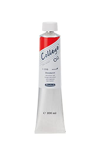 Schmincke - College Oil, Zinnoberrot in 200 ml-Tube, 31310015, Künstler-Ölfarben, bewährte Künstlerpigmente und natürliche Pflanzenöle, gute Lichtechtheit von Schmincke