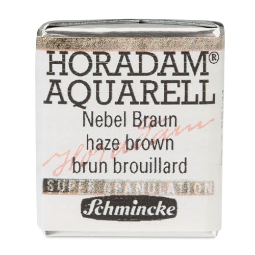 Schmincke – HORADAM® AQUARELL, Super Granulation, 14 696 044 Nebel Braun, 1/2 Näpfchen, sehr stark granulierende Farbtöne, feinste, supergranulierende Aquarellfarben von Schmincke