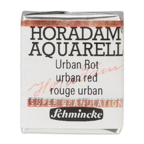 Schmincke – HORADAM® AQUARELL, Super Granulation, 14 926 044 Urban Rot, 1/2 Näpfchen, sehr stark granulierende Farbtöne, feinste, supergranulierende Aquarellfarben von Schmincke