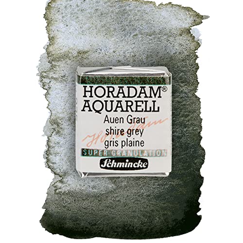 Schmincke – HORADAM® AQUARELL, Super Granulation, 14 935 044 Auen Grau, 1/2 Näpfchen, sehr stark granulierende Farbtöne, feinste, supergranulierende Aquarellfarben von Schmincke