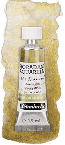 Schmincke – HORADAM® AQUARELL, Super Granulation, Auen Gelb, 15 ml, sehr stark granulierende Farbtöne, feinste, supergranulierende Aquarellfarben von Schmincke