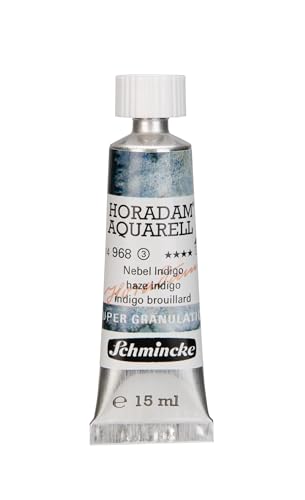 Schmincke – HORADAM® AQUARELL, Super Granulation, Nebel Indigo, 15 ml, sehr stark granulierende Farbtöne, feinste, supergranulierende Aquarellfarben von Schmincke