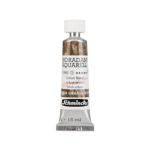 Schmincke – HORADAM® AQUARELL, Super Granulation, Urban Braun, 15 ml, sehr stark granulierende Farbtöne, feinste, supergranulierende Aquarellfarben von Schmincke