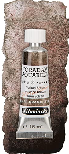 Schmincke – HORADAM® AQUARELL, Super Granulation, Vulkan Braun, 15 ml, sehr stark granulierende Farbtöne, feinste, supergranulierende Aquarellfarben von Schmincke