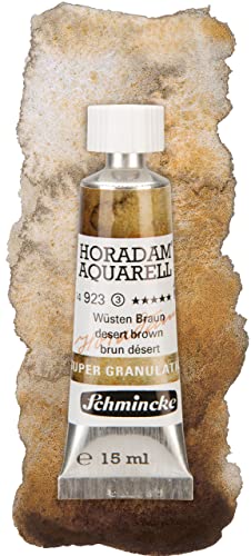 Schmincke – HORADAM® AQUARELL, Super Granulation, Wüsten Braun, 15 ml, sehr stark granulierende Farbtöne, feinste, supergranulierende Aquarellfarben von Schmincke