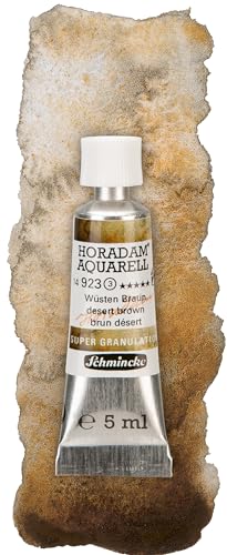 Schmincke – HORADAM® AQUARELL, Super Granulation, Wüsten Braun, 5 ml, sehr stark granulierende Farbtöne, feinste, supergranulierende Aquarellfarben von Schmincke