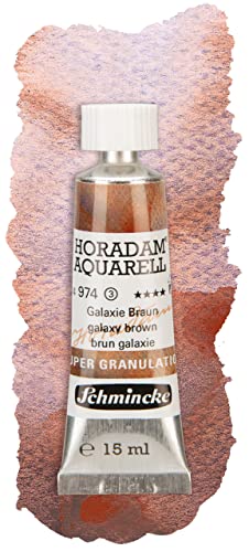 Schmincke – HORADAM® AQUARELL, Super Granulation, Galaxie Braun, 15 ml, sehr stark granulierende Farbtöne, feinste, supergranulierende Aquarellfarben von Schmincke