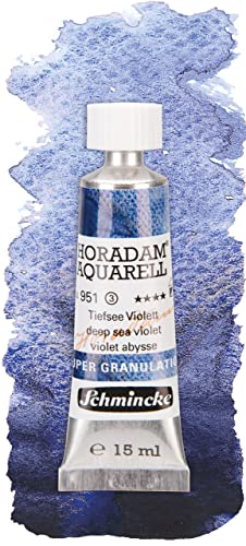 Schmincke – HORADAM® AQUARELL, Super Granulation, Tiefsee Violett, 15 ml, sehr stark granulierende Farbtöne, feinste, supergranulierende Aquarellfarben von Schmincke