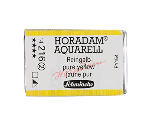 Schmincke – HORADAM® AQUARELL - feinste Künstler-Aquarellfarben, 216 Reingelb, 14 216 043, 1/1 Näpfchen von Schmincke