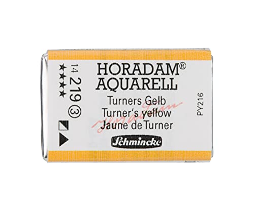 Schmincke – HORADAM® AQUARELL - feinste Künstler-Aquarellfarben, 219 Turners Gelb, 14 219 043, 1/1 Näpfchen von Schmincke