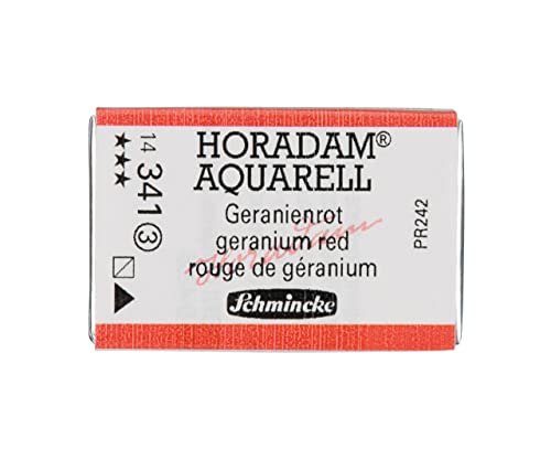 Schmincke – HORADAM® AQUARELL - feinste Künstler-Aquarellfarben, 342 Zinnoberrot hell, 14 342 043, 1/1 Näpfchen von Schmincke