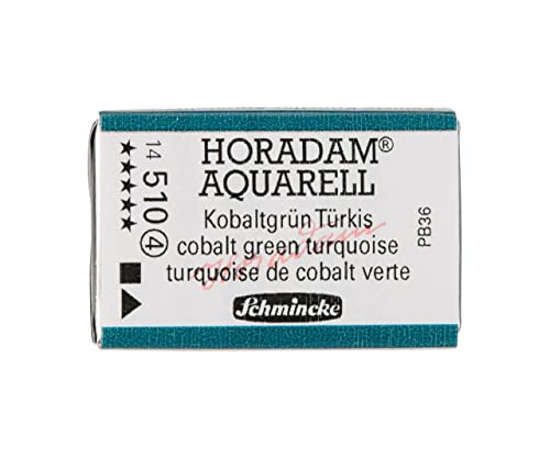 Schmincke – HORADAM® AQUARELL - feinste Künstler-Aquarellfarben, 510 Kobaltgrün türkis, 14 510 043, 1/1 Näpfchen von Schmincke
