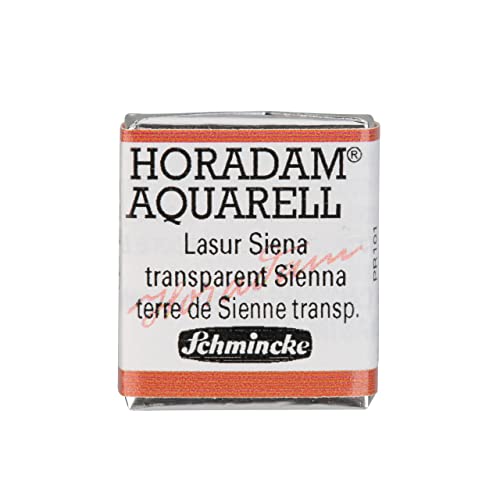 Schmincke – HORADAM® AQUARELL - feinste Künstler-Aquarellfarben, 653 Lasur Siena, 14 653 044, 1/2 Näpfchen von Schmincke