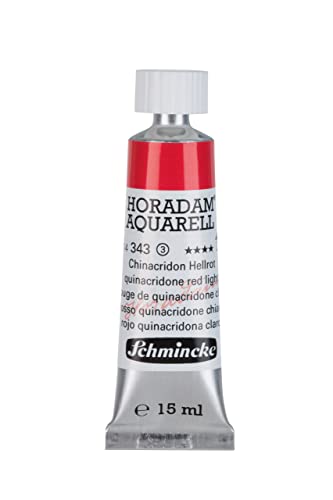 Schmincke – HORADAM® AQUARELL - feinste Künstler-Aquarellfarben, Chinacridon Hellrot - 15 ml von Schmincke