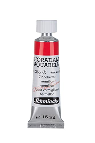 Schmincke – HORADAM® AQUARELL - feinste Künstler-Aquarellfarben, Zinnoberrot - 15 ml von Schmincke