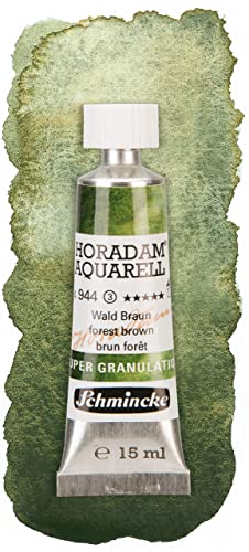 Schmincke – HORADAM® AQUARELL, Super Granulation, Wald Braun, 15 ml, sehr stark granulierende Farbtöne, feinste, supergranulierende Aquarellfarben von Schmincke