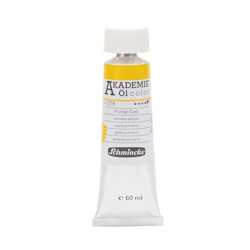 Schmincke – AKADEMIE® Öl color, feine Künstler-Ölfarben, Primär Gelb, 41 218 011, 60 ml Tube, höchst lichtecht, Ölmalerei von Schmincke