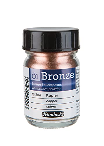 Schmincke - Öl-Bronze, Kupfer, 50 ml, 15 804 024, für schillernde Metalleffekte auf Ölbildern, sowie vorgrundierten Untergründen wie z.B. Holz, Metall, Gips von Schmincke