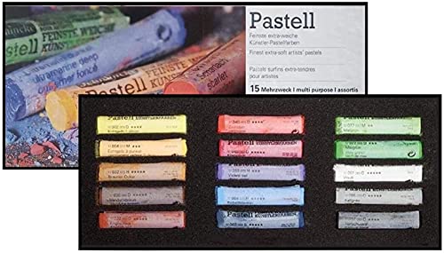 Schmincke Soft Pastel Cardboard Box Set - 15 Stick. General Selection - (Made in Germany) von Schmincke