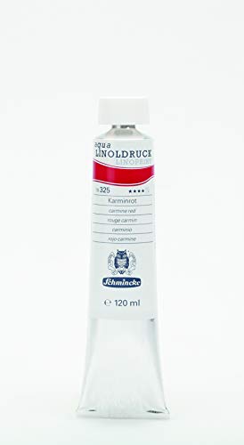 Schmincke – aqua-LINOLDRUCK - feinste Linoldruck-Farben, Karminrot - 120 ml von Schmincke