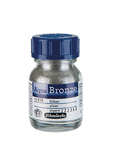 Schmincke - Aqua-Bronze, Silber, 20 ml, 15 815 032, glänzende Metalleffekte auf Gouache- und Aquarellbildern, Papier, Karton, Malpappe, Leinwand von Schmincke