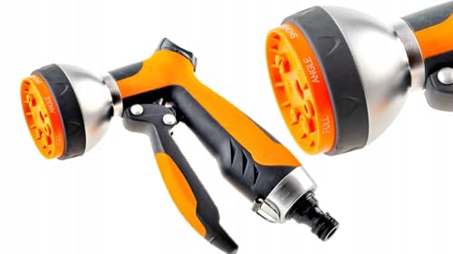 SCHMITH Metall Gartenpistole 7 Funktionen Gartenbrause Handbrause Spritzbrause - Anpassbarer Wasserstrahl für präzise Bewässerung von Schmith
