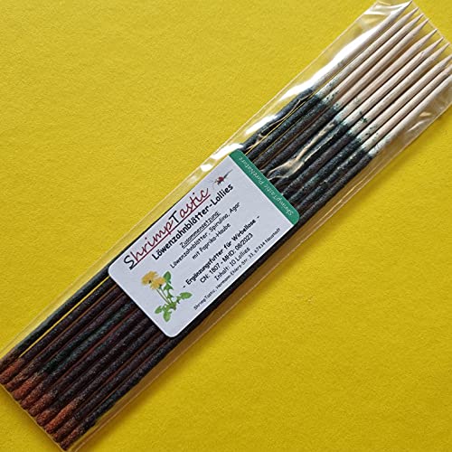 Löwenzahnblätter Lollies (10 Stück) / ShrimpTastic PureNature-Serie/Garnelen Futter LöwenzahnStangen von Schmitt Aquaristik