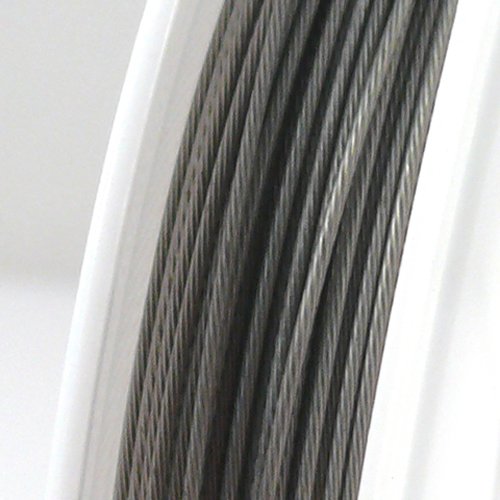 10m Schmuckdraht Basteldraht 0,8mm altsilber nylonummantelt Draht -1330 von Schmuck-Traumwelt