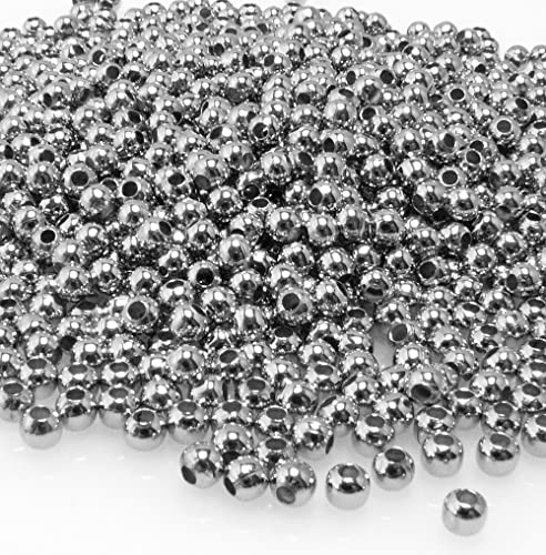 Großpackung 1000x Metallperlen Kugeln 3mm rund altsilber Metall Perlen Schmuck Basteln -7016 von Schmuck-Traumwelt