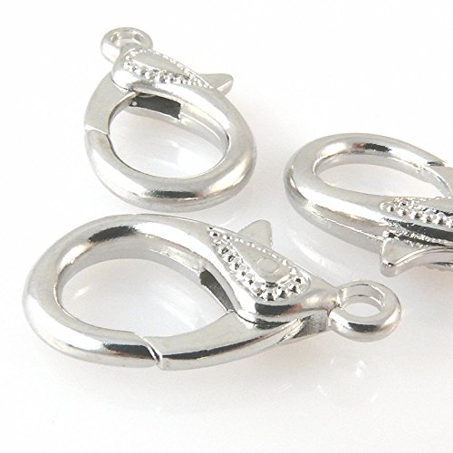 Schmuck-Traumwelt XXL Verschluss 30x18mm 1 Karabiner silberfarben Karabinerverschluss -635 von Schmuck-Traumwelt