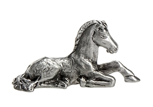 Schnabel-Schmuck G30709 Pferd liegend Zinnfigur , Silber, 3,5 x 1,9 cm von Schnabel-Schmuck