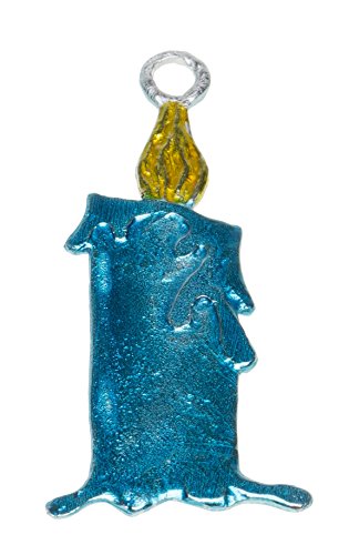 Schnabel-Zinn Kerze Weihnachtsanhänger, blau von Schnabel-Zinn