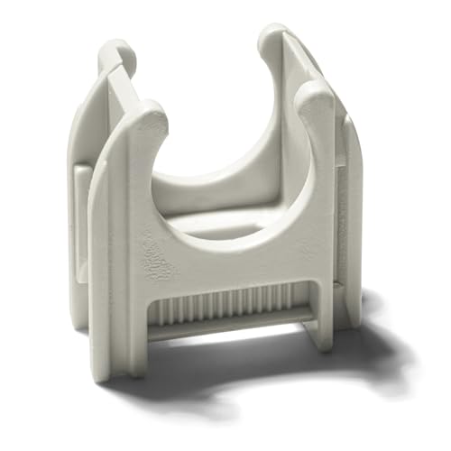 Schnabl Rohrschellen 20mm 25 Stück – Hochwertige Klemmschellen 20mm aus UV-beständigem ABS Kunststoff – Rohrhalterung für Wand & Decke – Rohrklemme für Elektroinstallation – Made in Austria von Schnabl