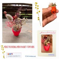 Mini-Magnet-Blumentöpfchen Mit Trockenblumen Mini-Magnet-Blumentöpfchen Mit Trockenblumen von SchneekindCreativ