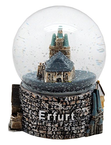 30028 - Souvenir Schneekugel Kulturstadt Erfurt Reiseandenken Deutschland Thüringen 65mm Durchmesser Schüttelkugel Thüringen von Schneekugelhaus