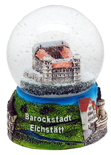 30030 Souvenir Schneekugel Eichstätt Willibaldsburg Deutschland Reiseandenken 65mm Durchmesser Schüttelkugel Altmühltal Bayern von Schneekugelhaus